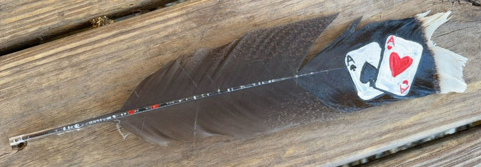 Ace Cards Painted Turkey Feather