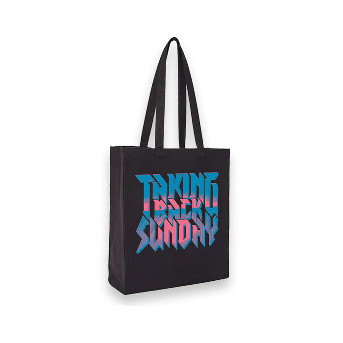 Black Sharp Logo Tote Bag