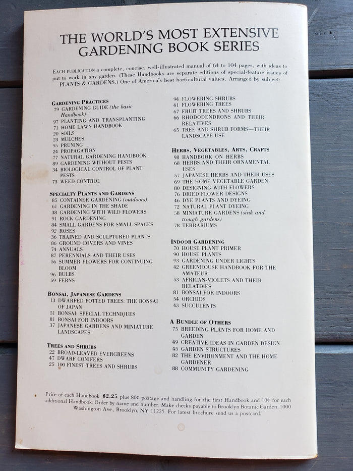 Bonsai for Indoors handbook (1982)