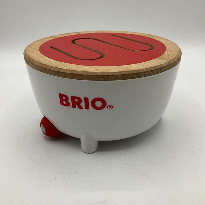 Brio White/Red Wooden Drum