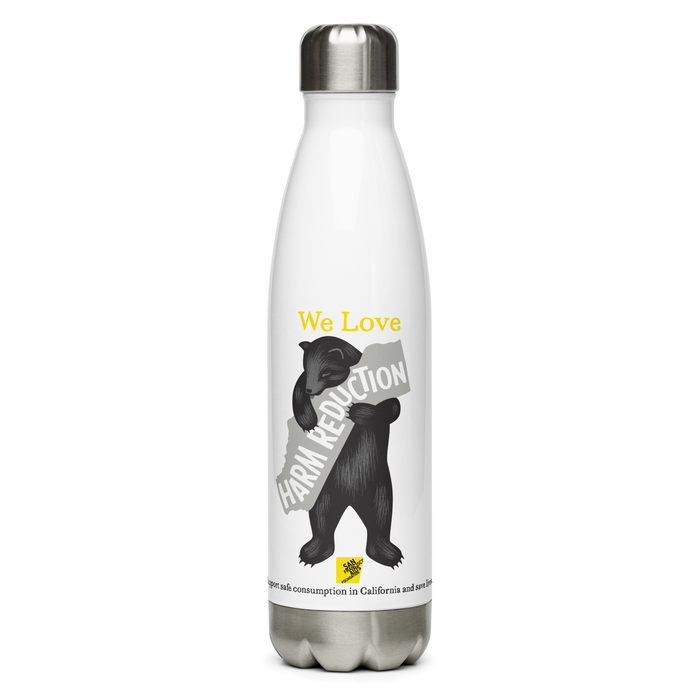 California Loves Harm Reduction Stainless Steel Water Bottle