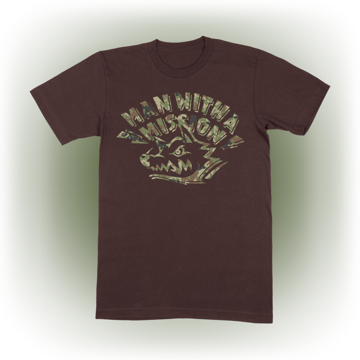 Camo Wolf Ltd Edition Brown T-Shirt