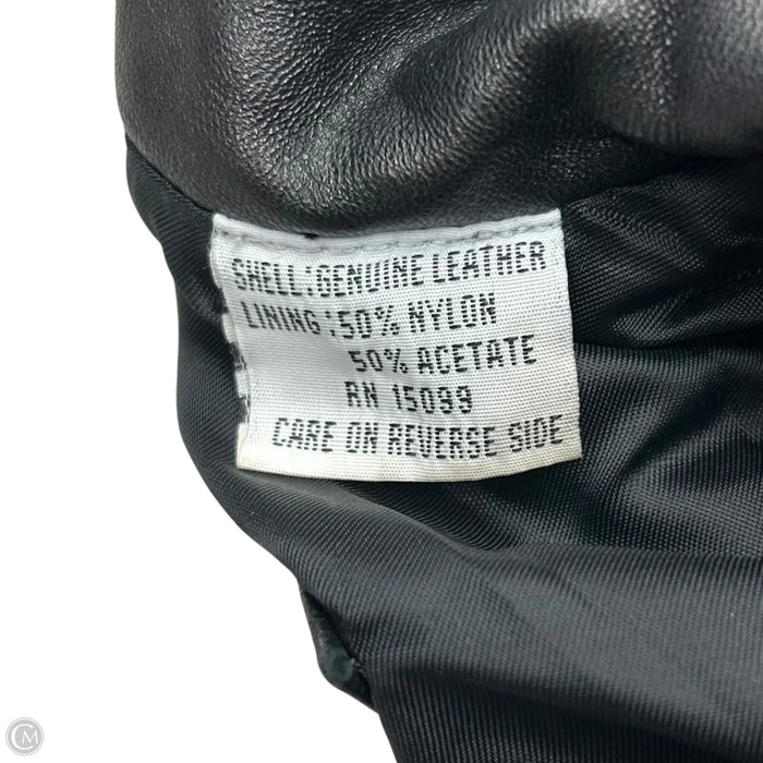 Coat Leather By Ricardo In Black, Size: M