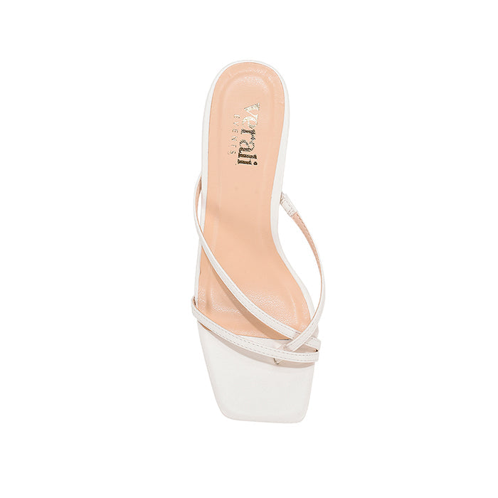 Este Strappy Mules - Chalk White
