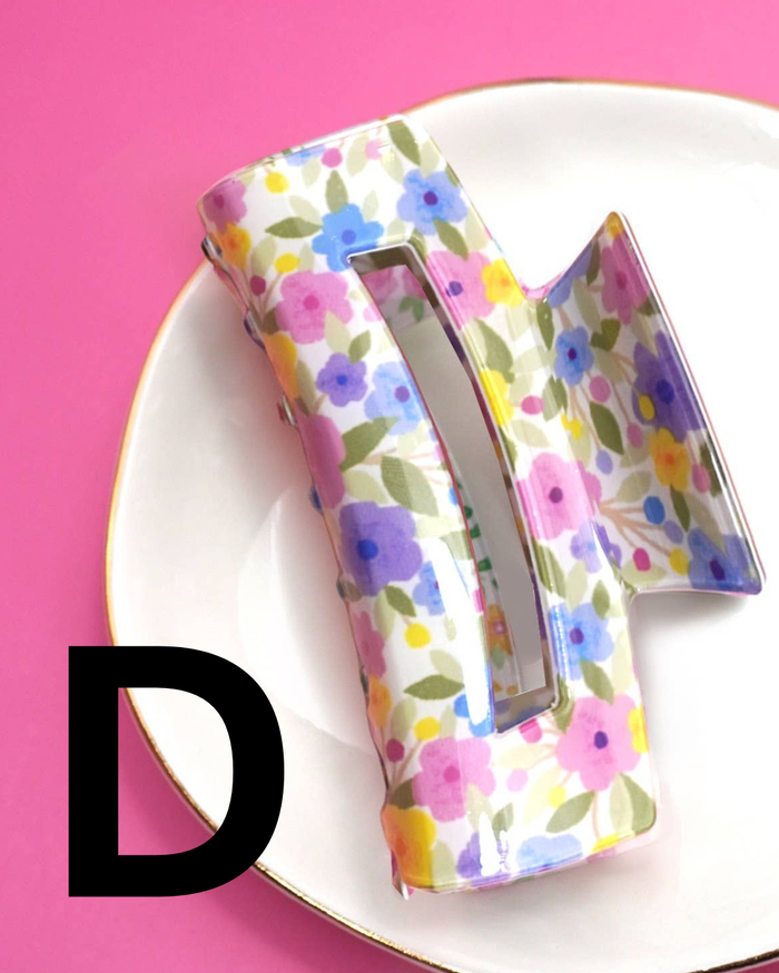 Floral Hair Claw Clips D D Hair Accessory JOSSLYN by wall to wall- Tilden Co.
