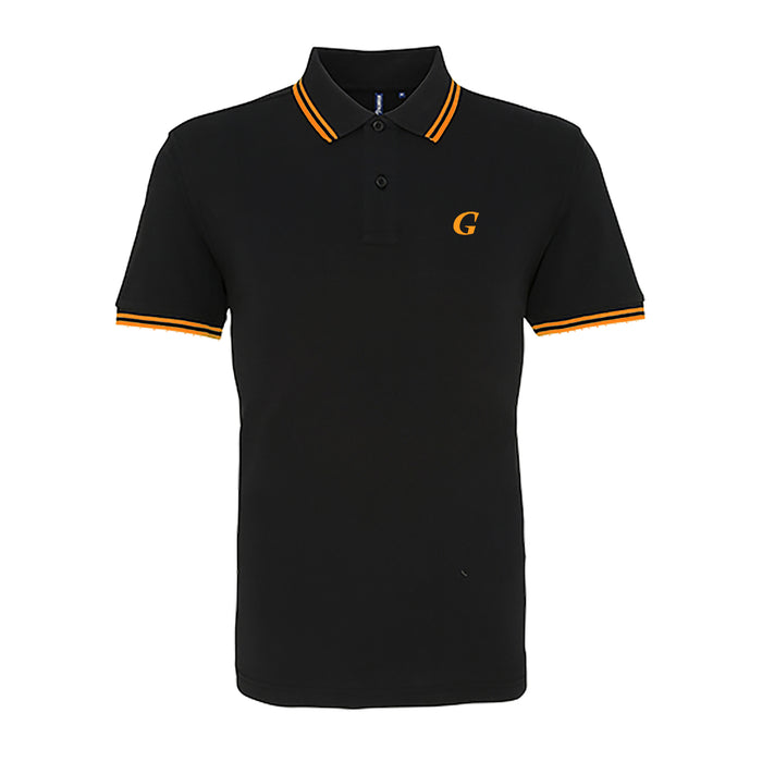 G Black & Orange Tipped Polo Shirt