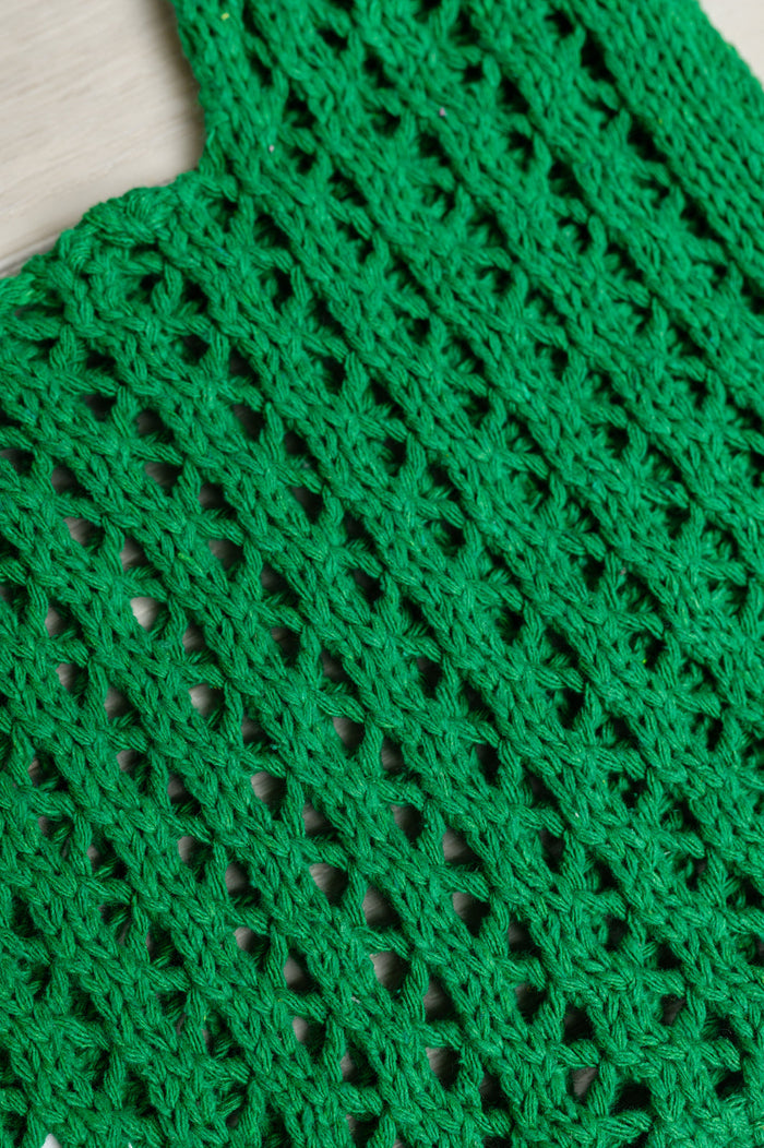 Girls Day Open Weave Bag in Green Crossbody Bag Ave Shops- Tilden Co.