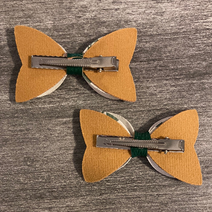 Good Luck Faux Leather Bow Set earring Daydreamer Creations- Tilden Co.