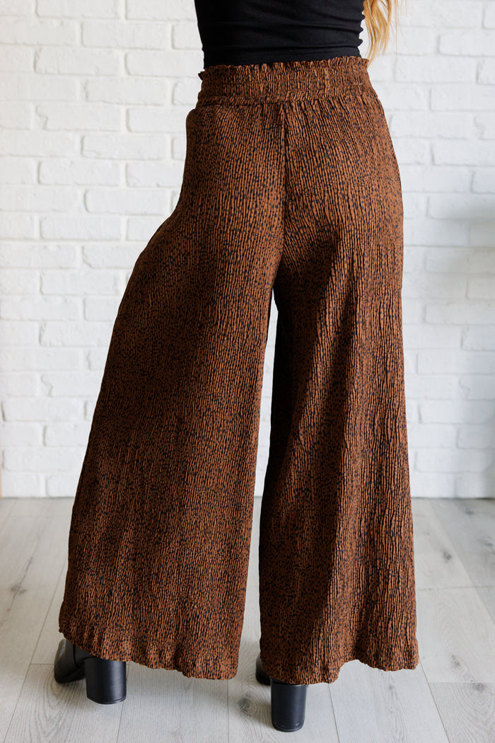 Harmony High Rise Wide Leg Pants in Brown Casual Pants Ave Shops- Tilden Co.