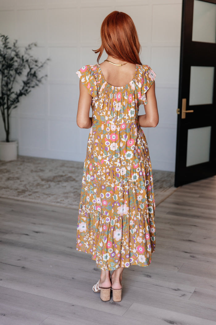 I Done It Good Flutter Sleeve Dress Midi Dress Ave Shops- Tilden Co.