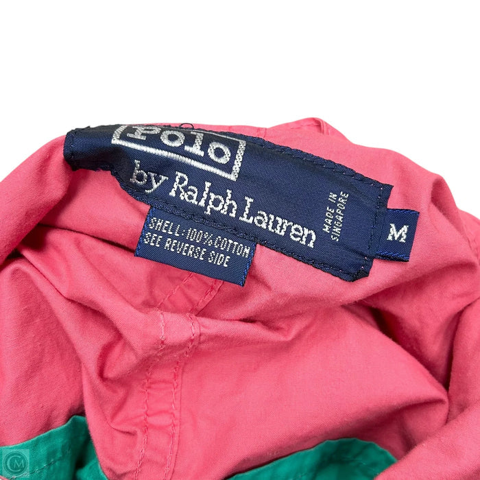 Jacket Windbreaker By Polo Ralph Lauren In Blue & Pink, Size: M