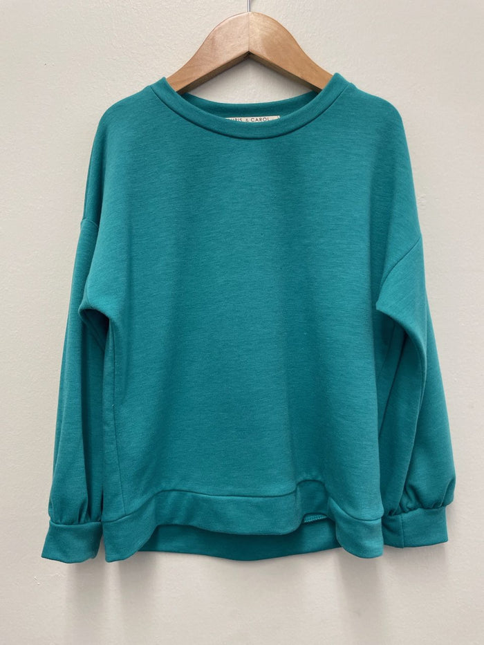 Kids Solid Long Sleeve Top 4/5 / Teal 4/5 Teal T-Shirt Chris and Carol- Tilden Co.