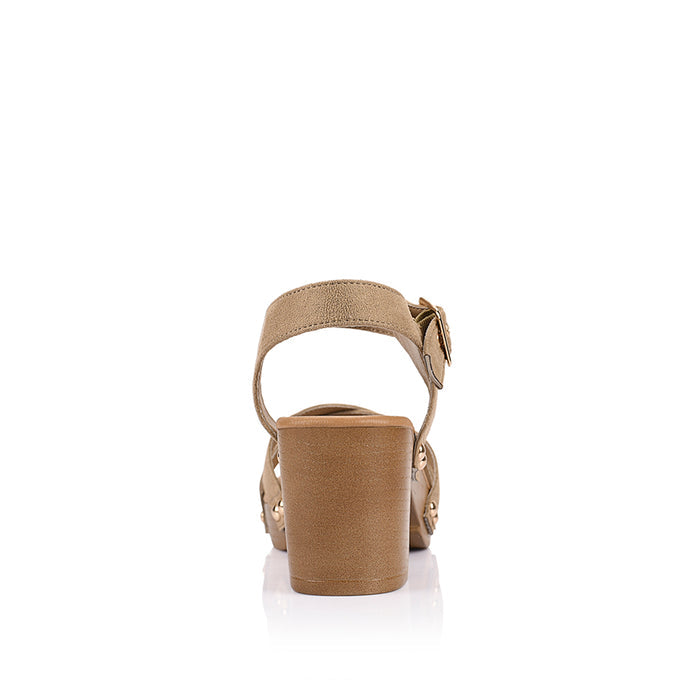 Lulu Clogs - Taupe Micro