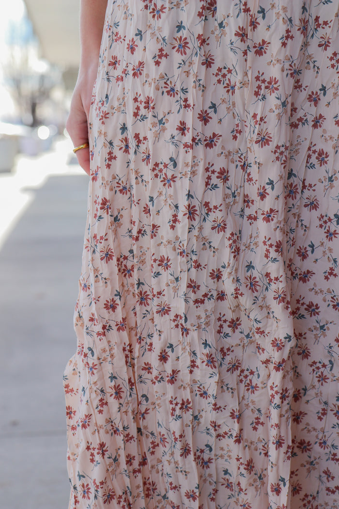 Maxi Skirt in Sunbaked Dahlia Skirts Mikarose- Tilden Co.