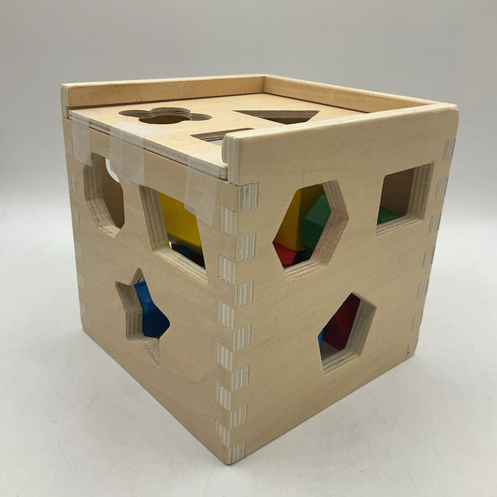 Melissa & Doug Wooden Shape Sorting Cube