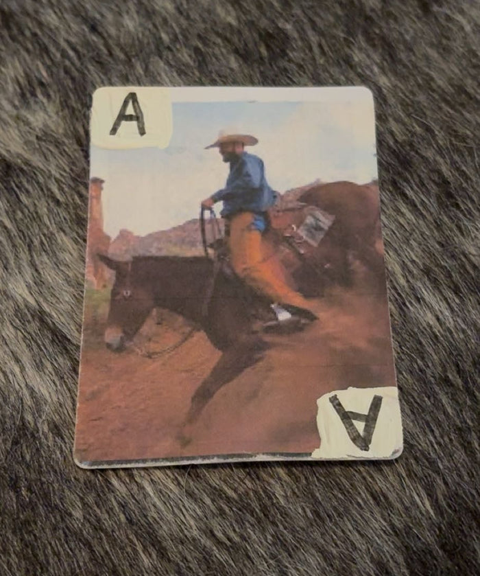 Mule Rider Single Hat Card