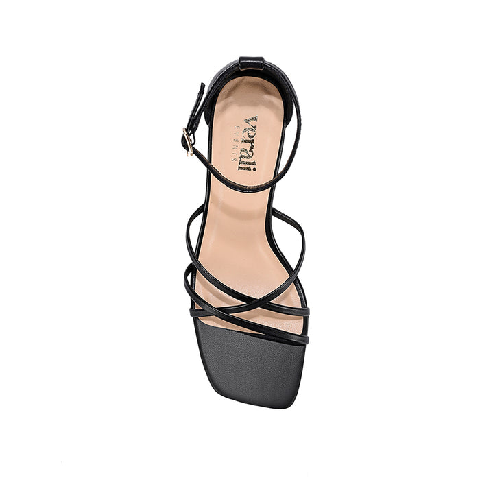 Nelly Block Heel Sandals - Black