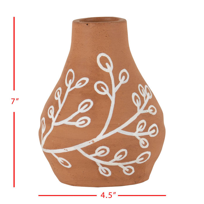 Nicole Terracotta Bud Vase decor Foreside Home & Garden- Tilden Co.