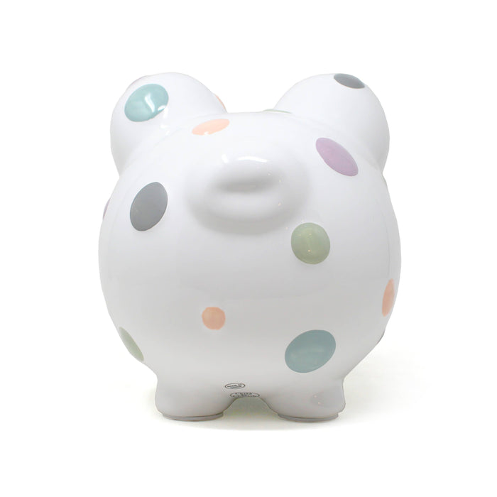 Pastel Multi Dot Bank - Premium from Child To Cherish® - Just $38.95! Shop now at Pat's Monograms