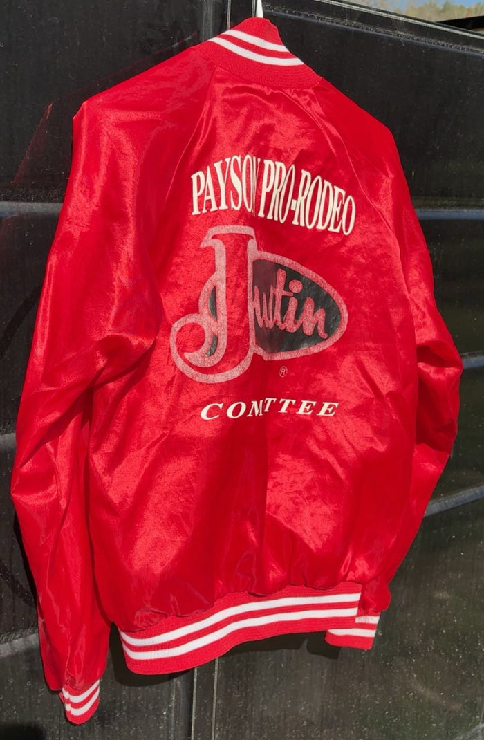 Payson Pro-Rodeo Justin Committee Red Satin Jacket