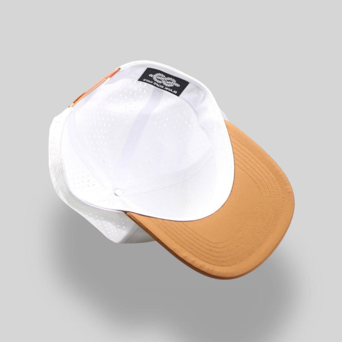 Perforated Structured White-Burnt Orange / White-Orange Rope - XL - Premium Hats & Caps from Blank Rope Hats - Just $19.95! Shop now at Pat's Monograms