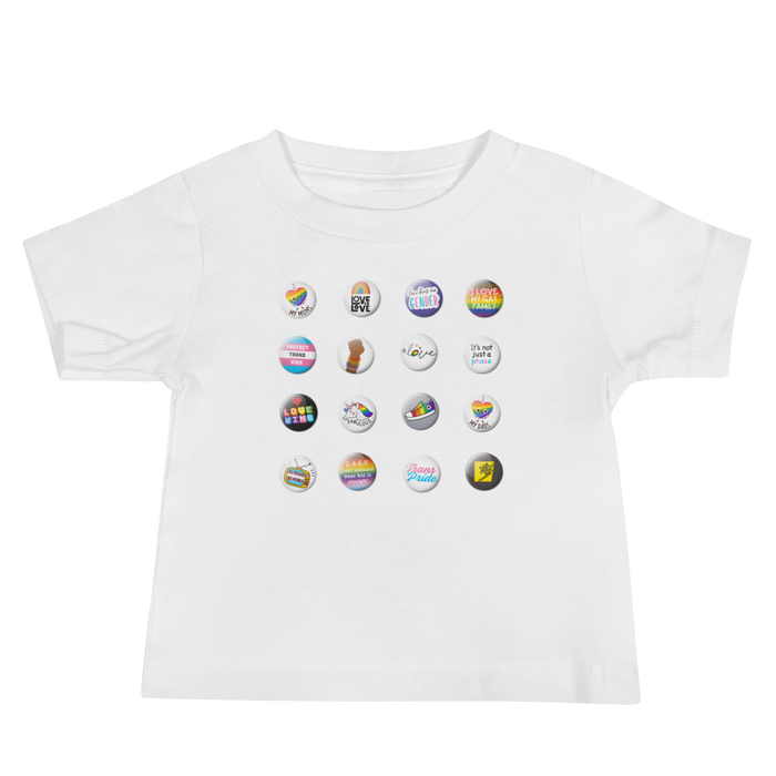 Pride Button Collection Baby Short Sleeve Tee