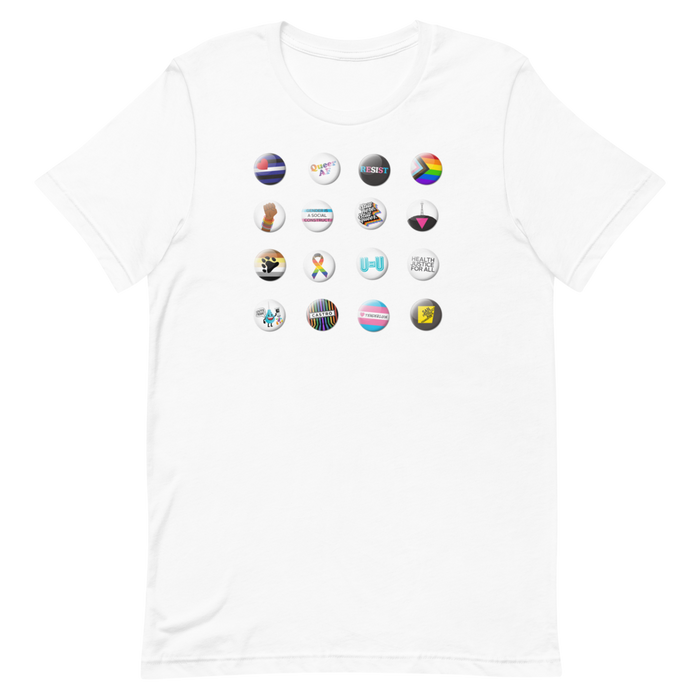 Pride Button Collection Short-Sleeve Gender Neutral T-Shirt