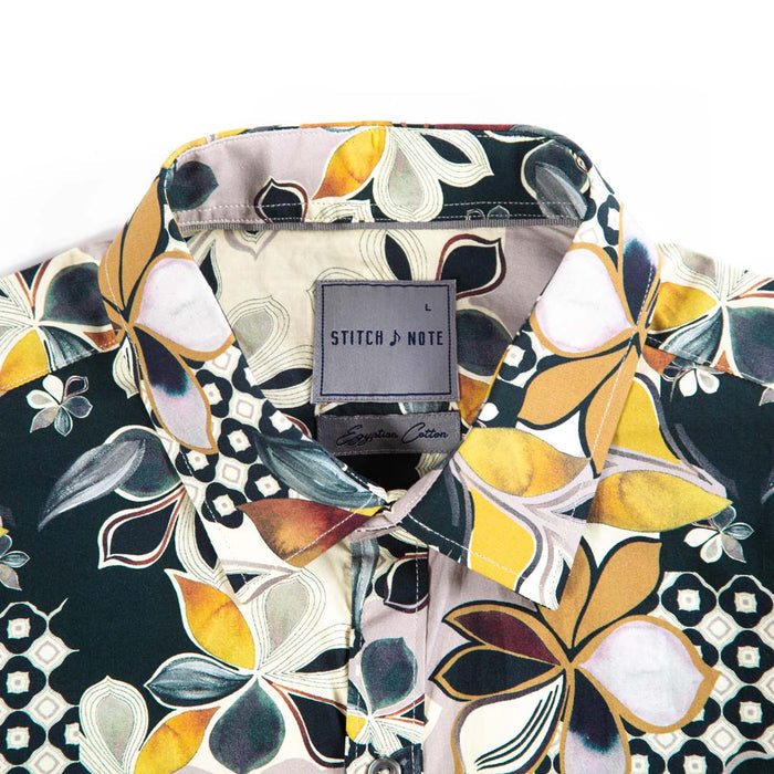 Printed Long Sleeve - Floral Print with Watercolour Textures