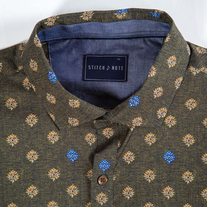 Printed Long Sleeve - Ornate Motif Repeat