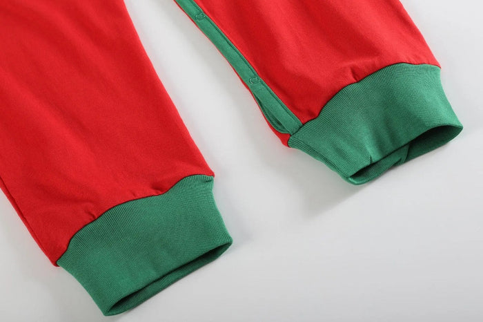 Red & Green Christmas Tree Reindeer Flap Baby Sleep Pajamas - Premium from Lil Cactus - Just $24.95! Shop now at Pat's Monograms
