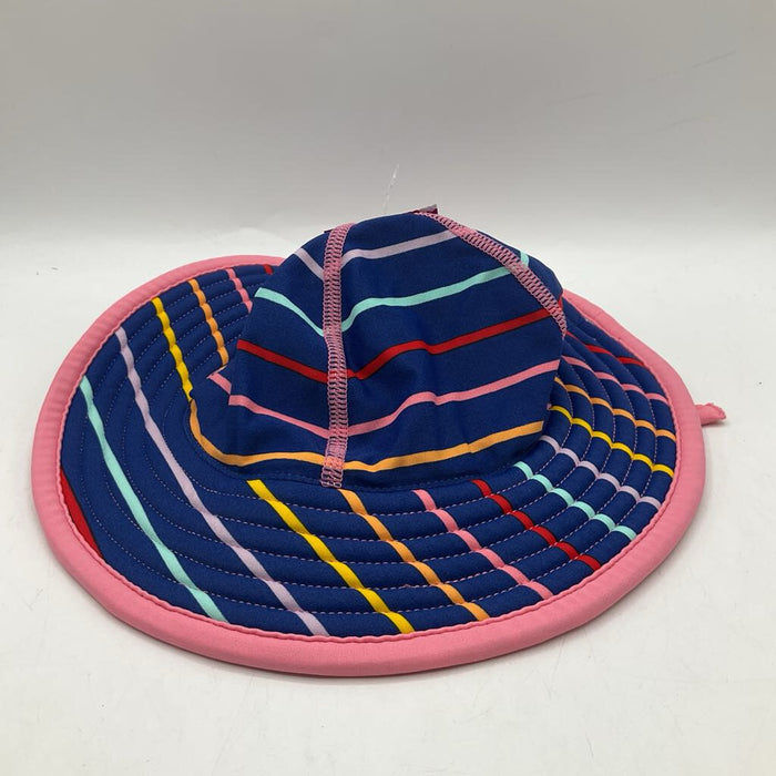 Size 0-3m (XXS): Hanna Andersson Navy/Rainbow Striped Sun Hat