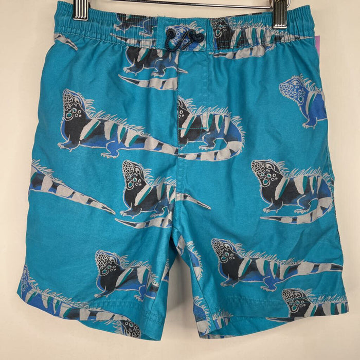 Size 10: Tea Blue Lizard Swim Trunks