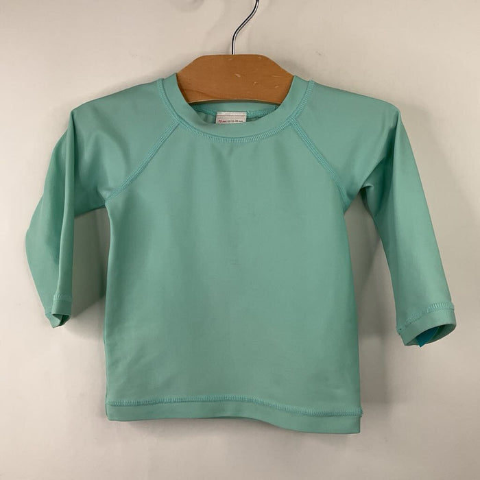 Size 12-18m (75): Hanna Andersson Light Blue Rash Guard Shirt
