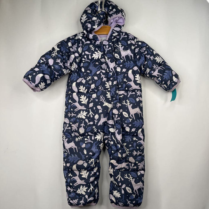 Size 12-18m: Columbia Blue/Purple Forest Fleece Lined Bunting