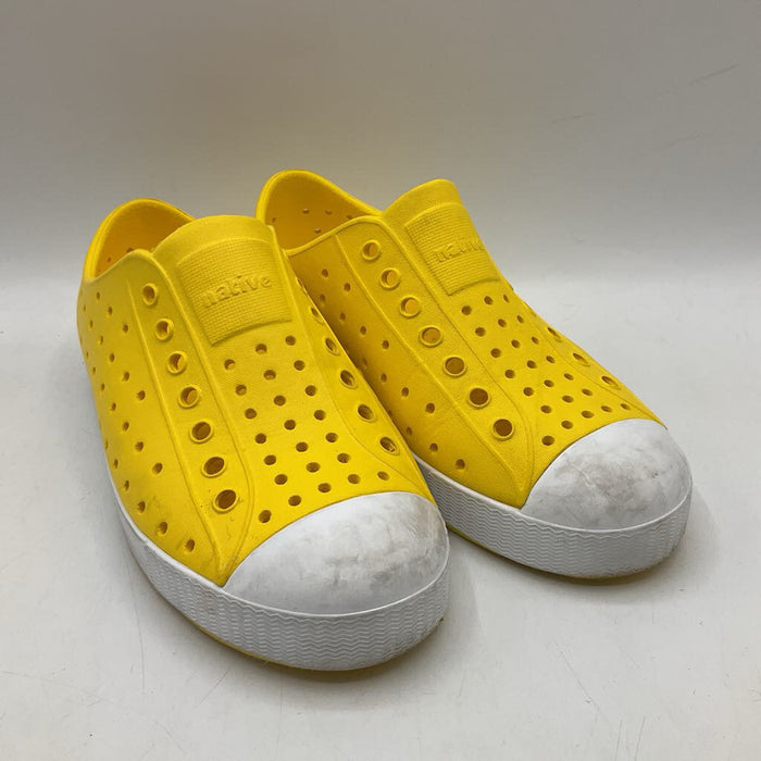 Size 12: Native Yellow White Slip-On Shoes
