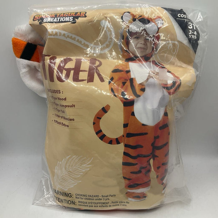 Size 3-4 Spooktacular Tiger Puppy 3pc Costume