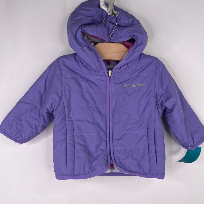 Size 3-6m: Columbia Purple/Pink/White Reversible Winter Coat