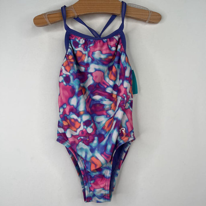 Size 4-5: TYR Pink Purple Patterned 1pc Swimsuit