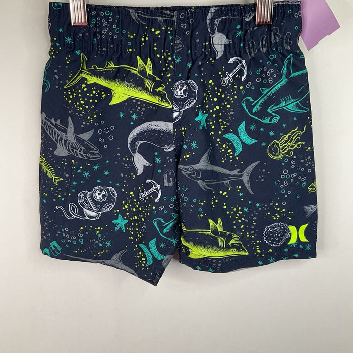 Size 4: Hurley Navy Sealife Swim Trunk