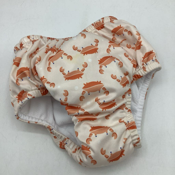 Size 6m: Green Sprouts Orange Crab Print Swim Diaper