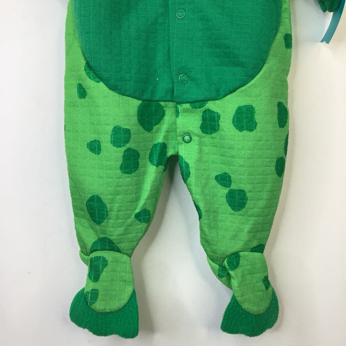 Size 6m: Small Steps Green Frog Footed Long Sleeve Hooded Costume