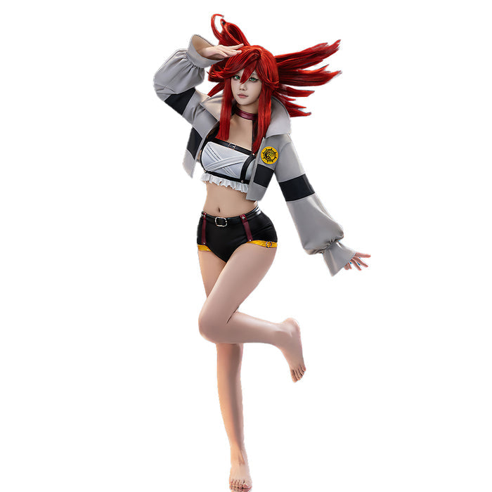 【Size S-3XL】DokiDoki-R Anime GACHIAKUTA Cosplay Riyo Reaper Costume SwimSuit