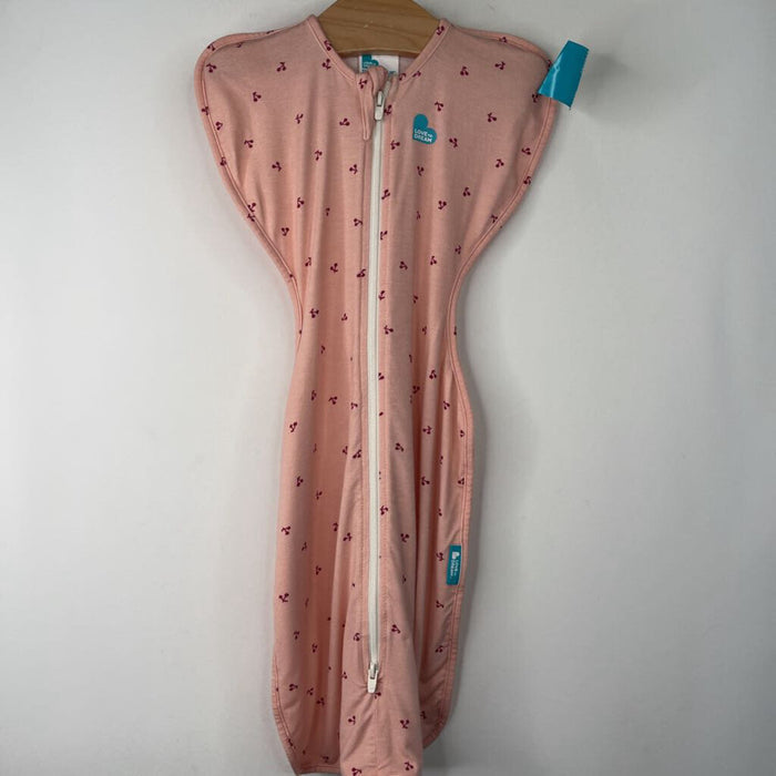 Size S: Love To Dream Pink/Red Cherries Swaddle Up Sleepsack