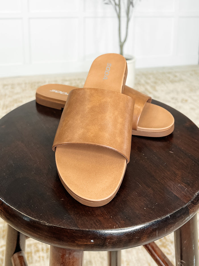 Sole Mate Slip on Sandals in Tan Sandal Ave Shops- Tilden Co.