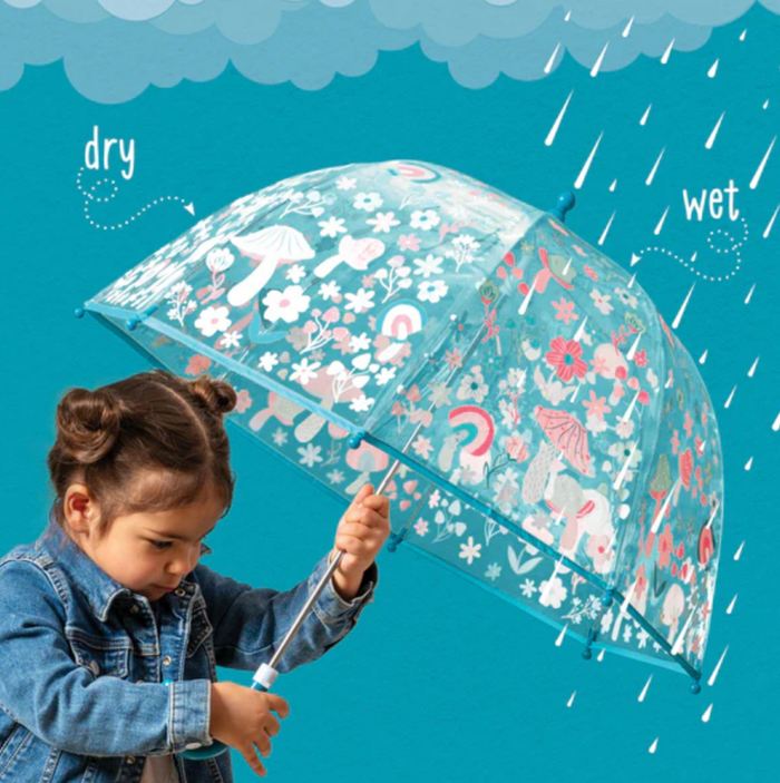 Stephen Joseph Clear Color Changing Umbrella - CONSTRUCTION NEW