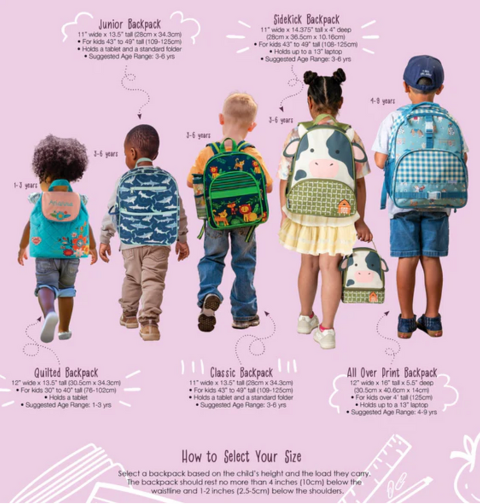 Stephen Joseph Junior Backpack - MUSHROOM - NEW