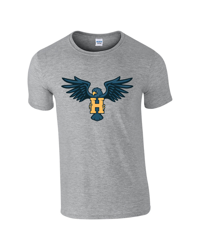 T-Shirt - Short Sleeve - Cotton - Gray - Men's/Youth - Hawk Designs