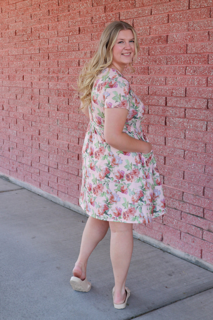 The Hattie Bloom Dress Knee Length Dress BomBom- Tilden Co.