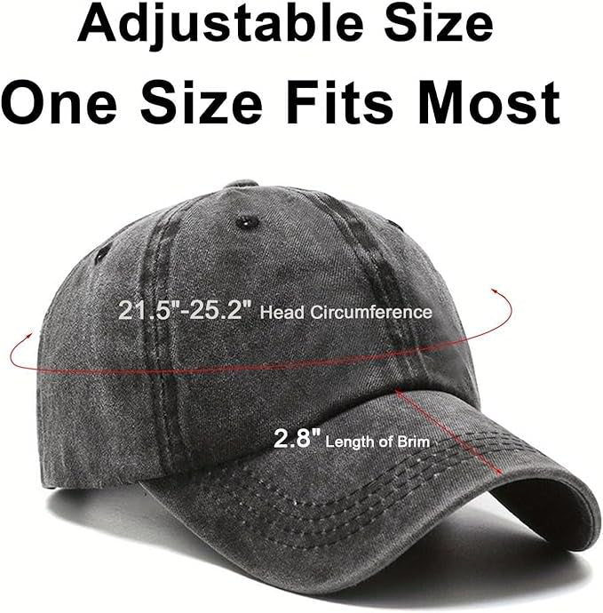 Unisex Black Baseball Cap - One Size
