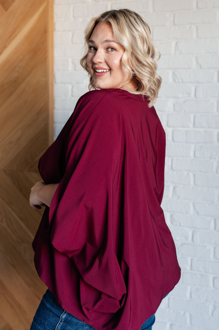 Universal Philosophy Blouse in Wine Blouse Ave Shops- Tilden Co.